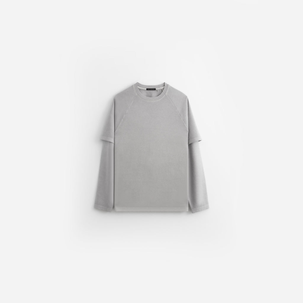Double Layer LS Relaxed Tee - Vintage Washed